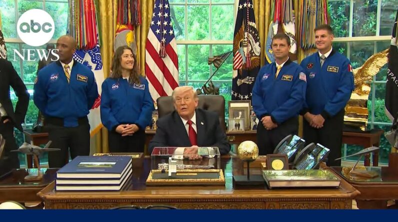 Trump hosts Artemis II crew at White House after historic lunar flyby mission