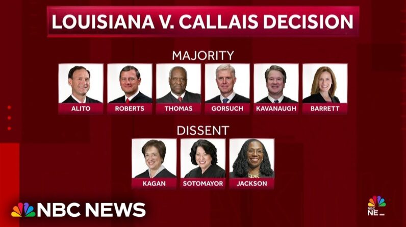 Supreme Court rules 2024 Louisiana redistricting map is unconstitutional