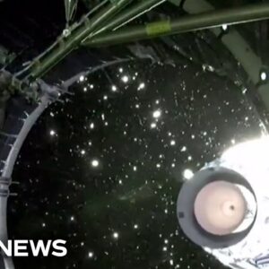 Rocket's core stage separates, Artemis crew now in space