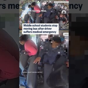 Middle school students stop moving bus after driver suffers medical emergency