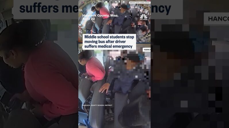 Middle school students stop moving bus after driver suffers medical emergency