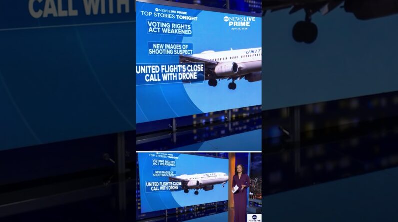 A United Airlines pilot reported a close call with a drone, just as the flight was preparing to land