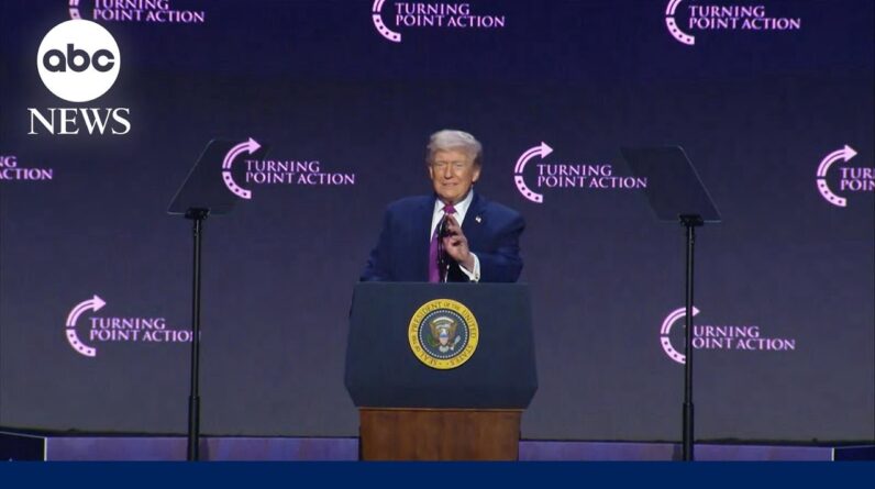 Trump discusses Iran at Turning Point USA event