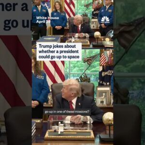 Trump jokes about whether a president could go up to space