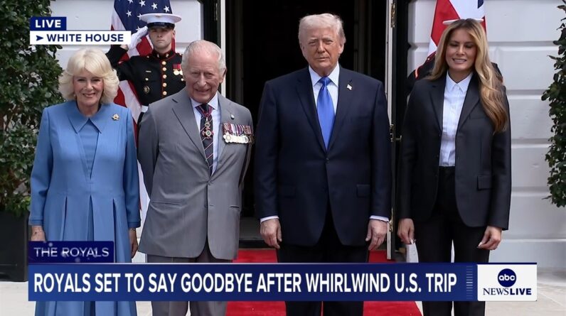 LIVE: President Trump bids farewell to King Charles III and Queen Camilla