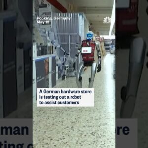 A German hardware store is testing out a robot to assist customers