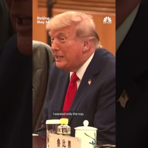 President Donald Trump makes opening remarks celebrating the U.S.-China relationship