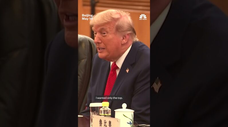 President Donald Trump makes opening remarks celebrating the U.S.-China relationship