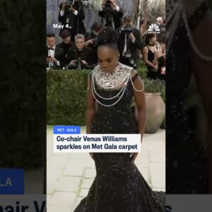 Co-chair Venus Williams sparkles on Met Gala carpet