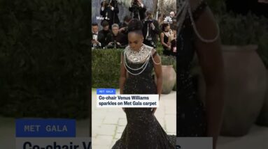 Co-chair Venus Williams sparkles on Met Gala carpet