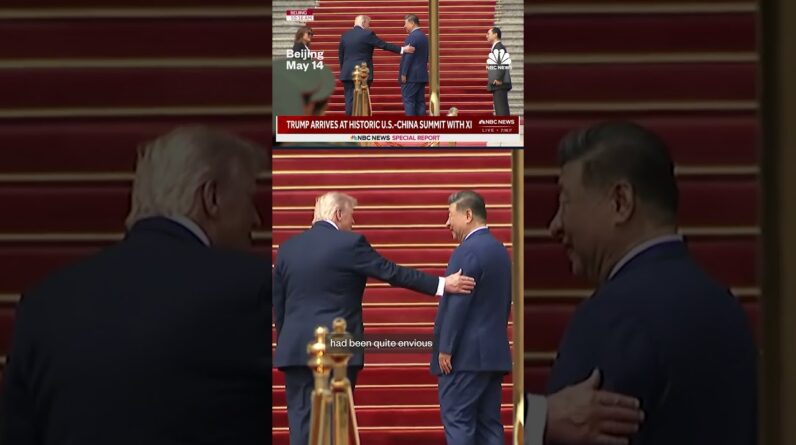 President Trump and Chinese President Xi meet at the Great Hall of the People in Beijing
