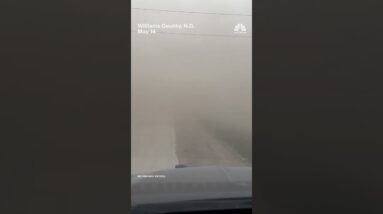 Dust storm blankets parts of North Dakota