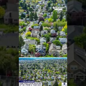 Foreclosures fell 8% from the previous month but are up 18% compared to a year ago