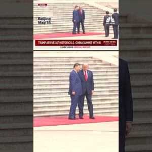 President Trump and Chinese President Xi Jinping shake hands ahead of their bilateral talks.