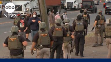 ICE agents clash with protesters at NJ immigration detention facility