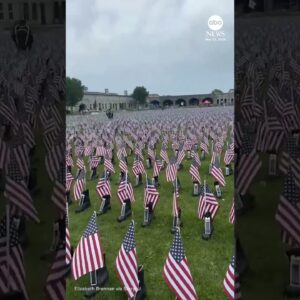 Memorial Day display places combat boots at cemetery to honor fallen service members