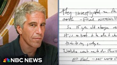 Jeffrey Epstein possible suicide note released