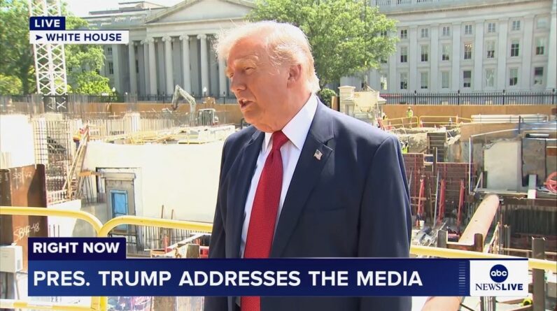 LIVE: President Trump tours White House ballroom construction site