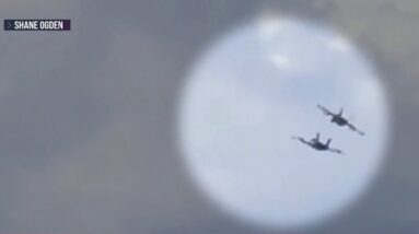 Midair jet collision forces lockdown at Idaho Air Force base show