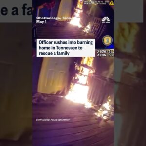 Officer rushes into burning home in Tennessee to rescue a family