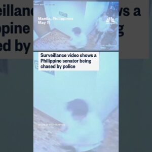 Surveillance video shows a Philippine senator being chased by police
