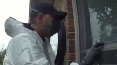 Terrifying attempted break in caught on camera