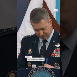 Sec. Hegseth and Gen. Caine respond to reports of 'kamikaze dolphins' in the strait