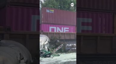 Train slams into septic truck in Virginia