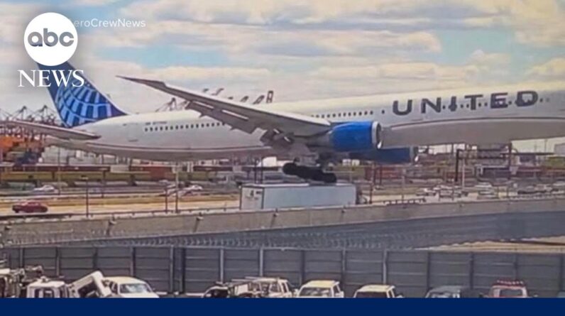 United plane hits bakery truck while landing at Newark Airport