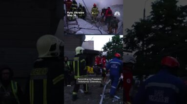Video shows aftermath of large-scale Russian attack