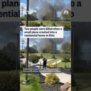 Two people were killed when a small plane crashed into a residential home in Ohio
