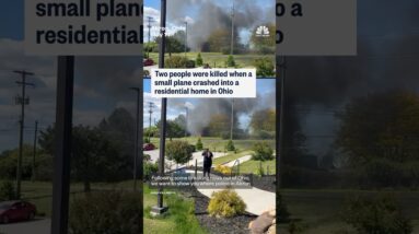 Two people were killed when a small plane crashed into a residential home in Ohio