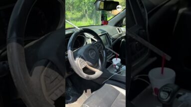 Woman avoids serious injury after rebar crashes through windshield