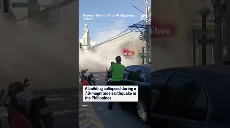 Building collapses during strong Philippines earthquake