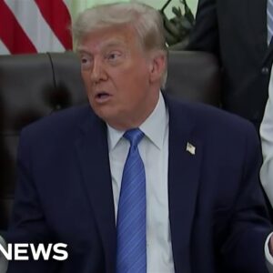 Trump says the U.S. will hit Iran "hard," but also reiterates he wants a deal