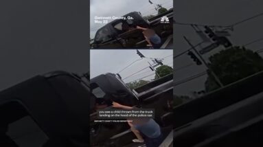 Police dashcam shows child ejected from pickup truck