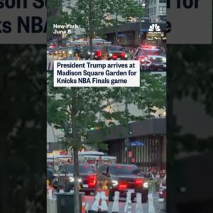 President Trump's motorcade arrives at MSG for Knicks NBA Finals game