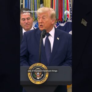 President Trump rings bell to open stock market and mark the launch of Trump Accounts