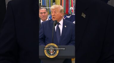 President Trump rings bell to open stock market and mark the launch of Trump Accounts