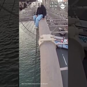 Bodycam footage shows NYPD rescue woman in crisis on Brooklyn Bridge