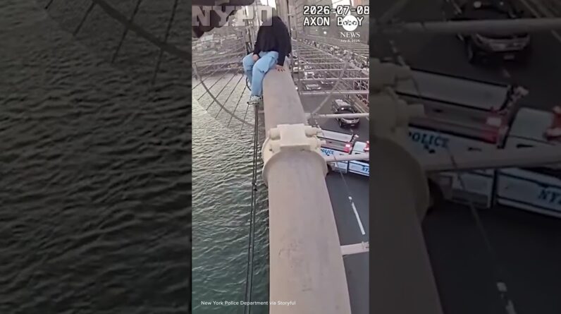 Bodycam footage shows NYPD rescue woman in crisis on Brooklyn Bridge
