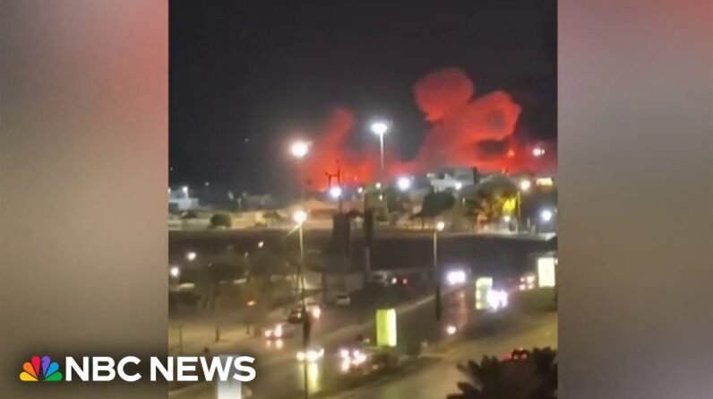 Thick smoke and flames seen in Iran as U.S. launches retaliatory strikes