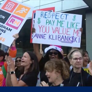 Nurses go on strike in Boston