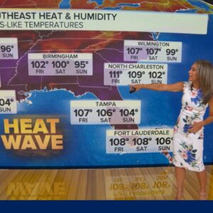 Tracking the extreme heat in the South