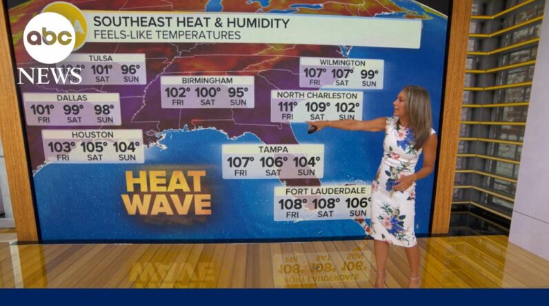 Tracking the extreme heat in the South