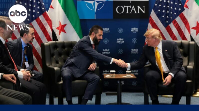 Trump meets with Syrian president at NATO summit