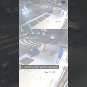 Two cars slam into a Brooklyn yoga studio after colliding