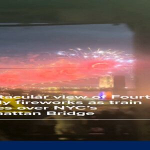 Subway passengers treated to spectacular view of NYC July 4th fireworks