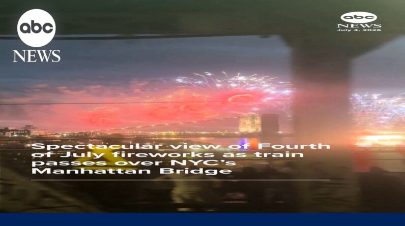 Subway passengers treated to spectacular view of NYC July 4th fireworks